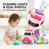 5-in-1 Pink Truck Toy Set